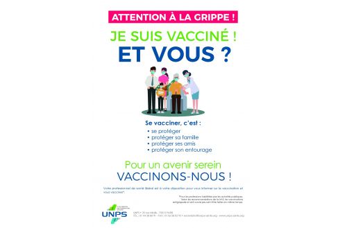 UNPS – Communiqué de presse – Affiche UNPS – Vaccination antigrippale